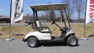 White Two-Seater Golf Cart.