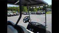 Interior Perspective of a Golf Cart.